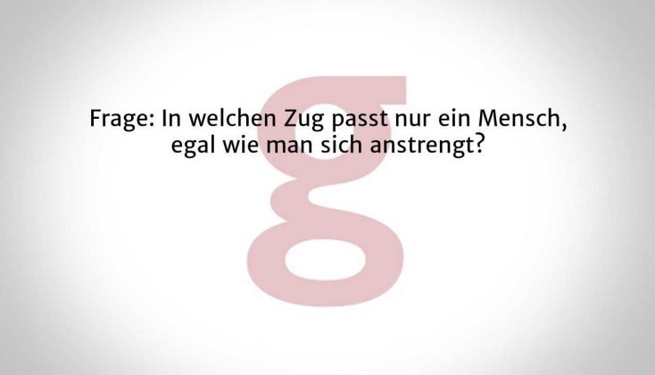 Wer weiß die Antwort auf dieses Rätsel?