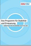 Wahlprogramm der Partei CDU-CSU