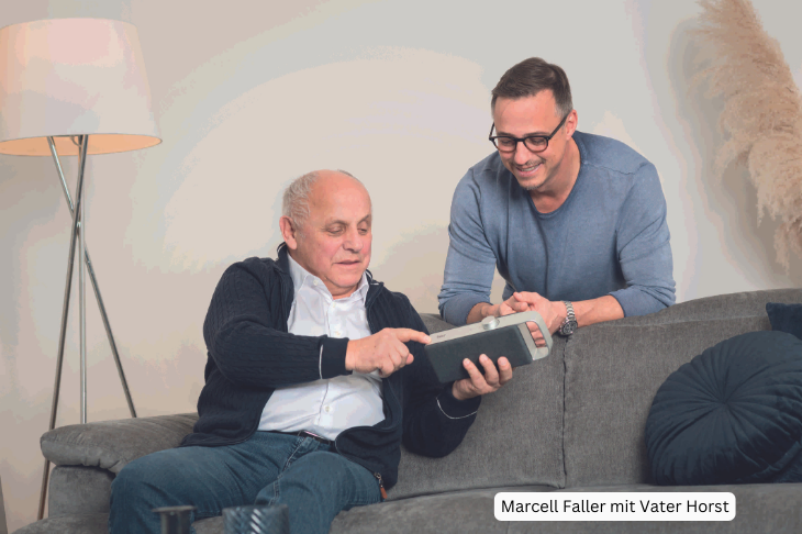 Marcell Faller mit Vater Horst