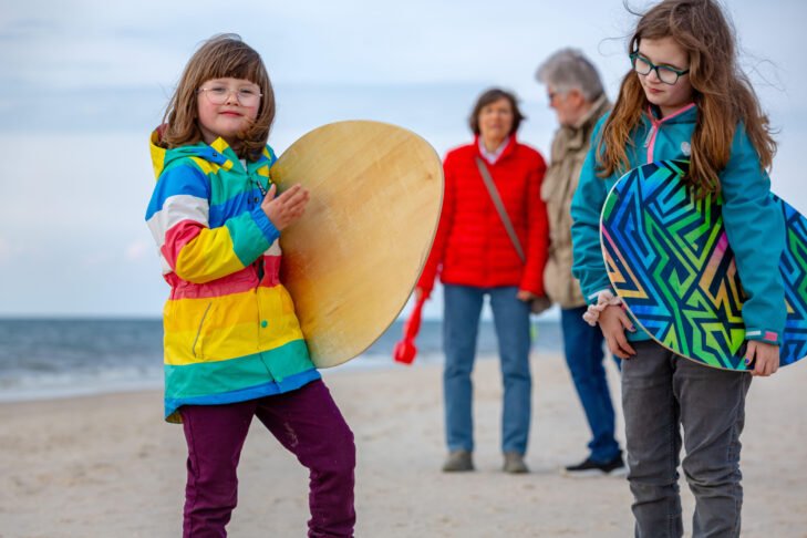 Mit Oma und Opa am Strand