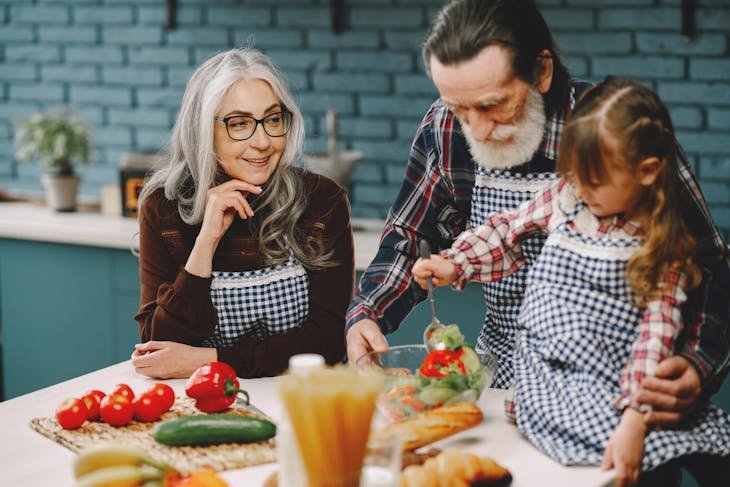 Kochen mit den Enkeln