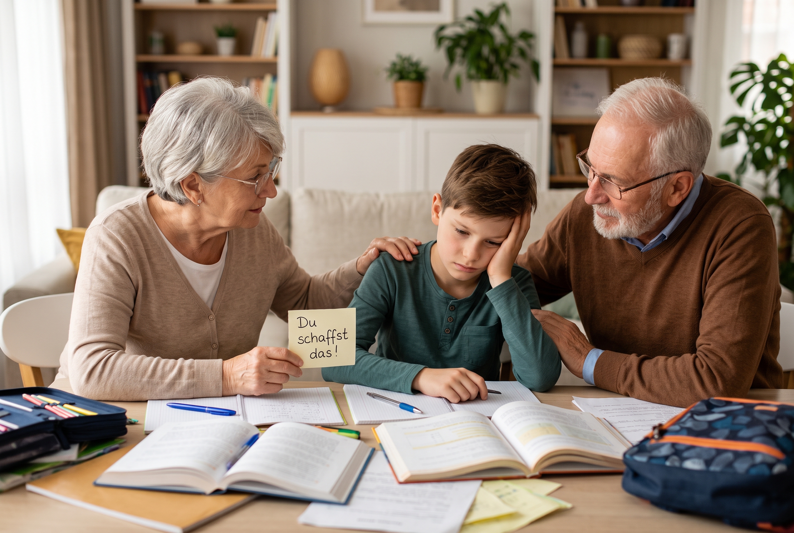 Bei Schulstress können Oma und Opa helfen