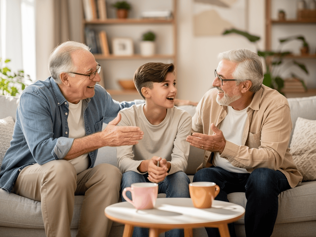 Enkel bei ersten Liebesbeziehungen begleiten