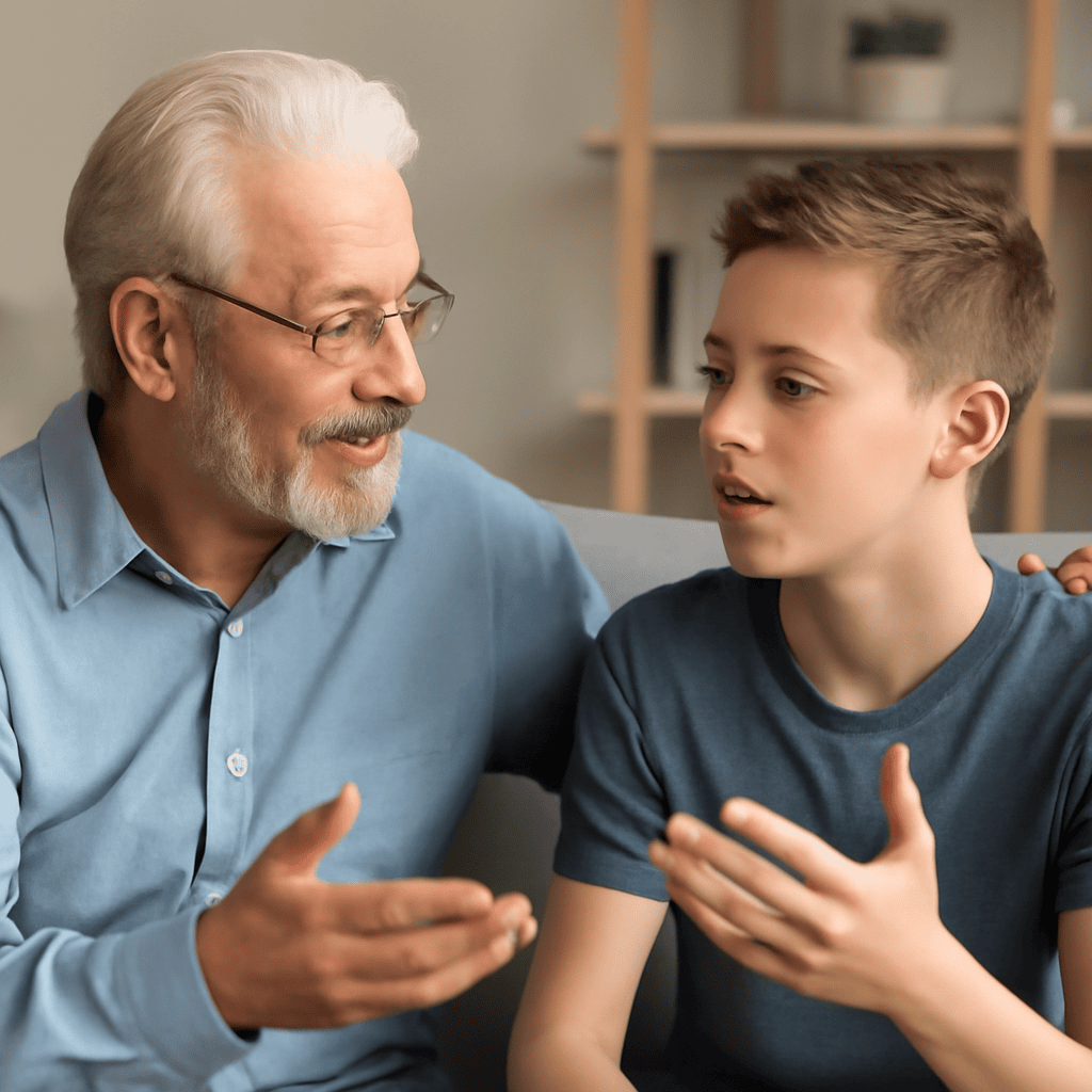 Enkel ermutigen, eigene Meinung zu sagen