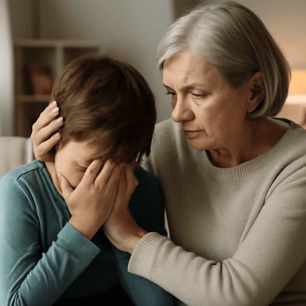 Enkel trösten bei Kummer und Enttäuschung