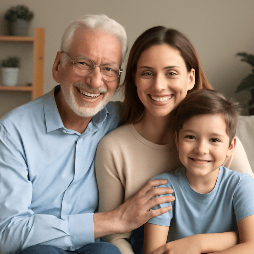Enkel und neue Partnerin oder neuer Partner der Großeltern