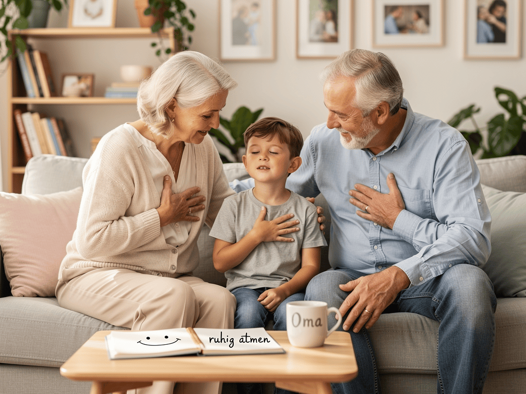 Enkeln Umgang mit Stress beibringen