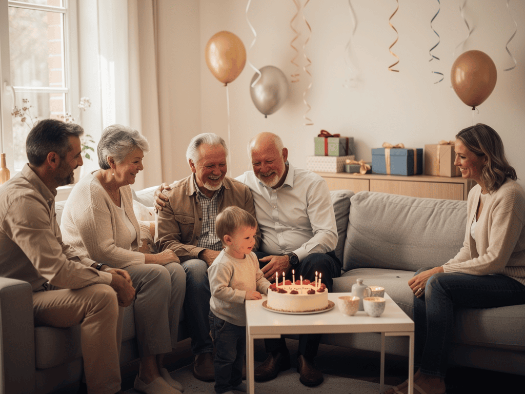 Geburtstagsfeier für Enkel mit wenigen Gästen