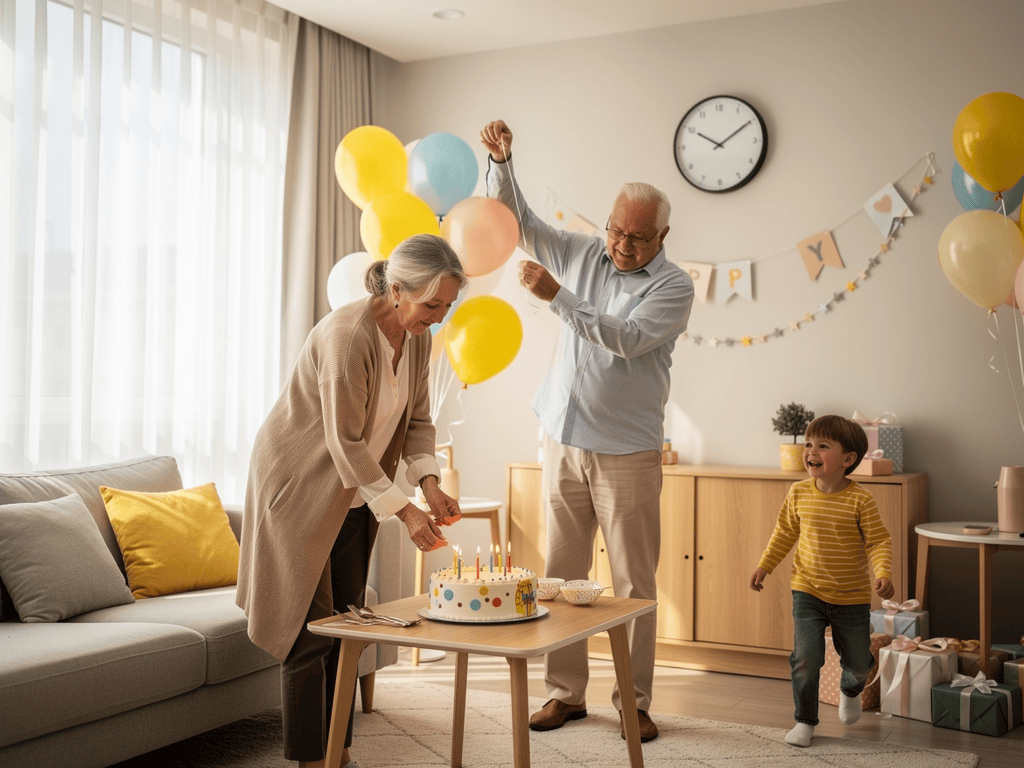 Geburtstagsfeier für Enkel mit Zeitdruck