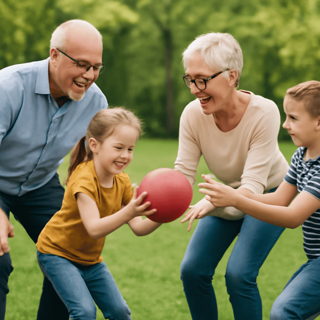 Gemeinsame Bewegung Mit Enkeln